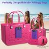 OUTXE Silicone Phone Holder for Bogg Bag, Phone Case Holder Charms Accessory Compatible with All Bogg Bags, Cell Phone Holder for Bogg Bags, Phones Insert Attachment for Beach Tote-Purple view 3