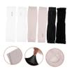 Veemoon 3pairs Uv Arm Sleeves for Women Cooling Elbow Guard Sleeve Grey White Black for Sports Cycling Golf and Outdoor Activities view 3