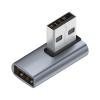 1/8 to USB Adapter - Right Angle Adapter, 10 Gbps Male to USB Female Adapter | Compatible Type C Right Angle Adapter for Laptop Pc Tv 1.4cm/0.55inches (Black, Gray) view 1