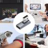 1/8 to USB Adapter - Right Angle Adapter, 10 Gbps Male to USB Female Adapter | Compatible Type C Right Angle Adapter for Laptop Pc Tv 1.4cm/0.55inches (Black, Gray) view 4