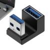 1/8 to USB Adapter - Right Angle Adapter, 10 Gbps Male to USB Female Adapter | Compatible Type C Right Angle Adapter for Laptop Pc Tv 1.4cm/0.55inches (Black, Gray) view 1