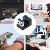 1/8 to USB Adapter - Right Angle Adapter, 10 Gbps Male to USB Female Adapter | Compatible Type C Right Angle Adapter for Laptop Pc Tv 1.4cm/0.55inches (Black, Gray) view 3