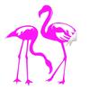 Flamingo Decal Pink Sticker - Tropical Art Cute Wall Decor Vinyl Stickers 16 x 16 view 2