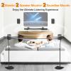 Universal Speaker Stands Pair of Height Adjustable Extend 33" to 42" - Speaker Stand with Soundbar Mount Speaker Wall Mount for Samsung, Vizio, Klipsch and More Rear Speaker Stands for Surround Sound view 2