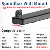 Universal Speaker Stands Pair of Height Adjustable Extend 33" to 42" - Speaker Stand with Soundbar Mount Speaker Wall Mount for Samsung, Vizio, Klipsch and More Rear Speaker Stands for Surround Sound view 3