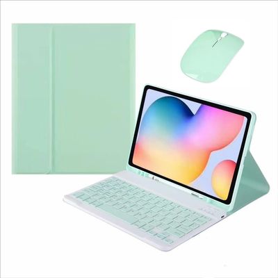 Lemore Stand Cover with Pencil Holder for iPad 10th Generation 2022 10.9 inch Case with Keyboard Mouse,Detachable Wireless Keyboard for iPad 10th Keyboard Case (Mint)