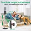 notiela Speaker Stand and Wall Mount Pair for Samsung Rear Speakers - Height Adjustable 33" to 42" Black Alloy Steel Floor Stand view 3