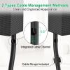 notiela Speaker Stand and Wall Mount Pair for Samsung Rear Speakers - Height Adjustable 33" to 42" Black Alloy Steel Floor Stand view 4