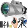80x100 Monocular Telescope High Power Monocular for Adults with Smartphone Adapter, HD Compact Monocular BAK-4 Prism for Bird Watching, Camping, Hunting, Hiking view 1