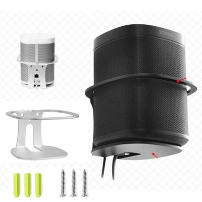 Coyktonty Aluminium Wall Bracket/Wall Mount Bracket for Sonos One SL/Play:1 Speakers,Duty Speaker Mount Mounting Brackets,with mounting Screws (Silver)
