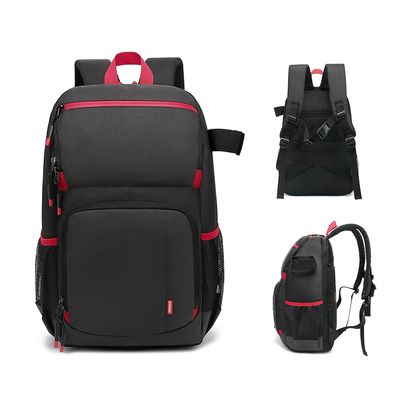 Andoer Camera Backpack Water-resistant Camera Bag Photography Backpack Large Capacity Camera Case with Tripod Holder 15.6 Inch Laptop Compartment for Women Men, Black