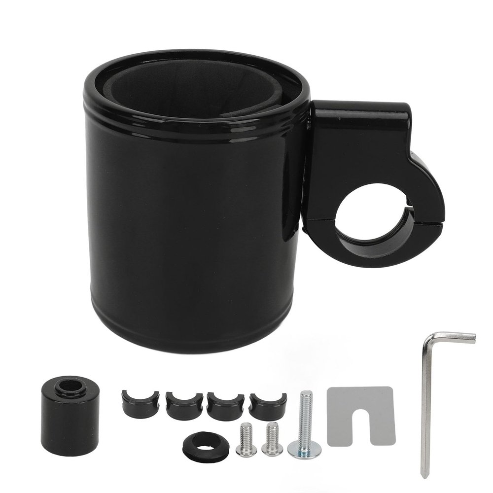 Motorcycle Drink Holder, Motorcycle Cup Holder, Motorcycle Handlebar Cup Holder Aluminium Alloy Adjustable Drink Holder Cups Water Bottle Handlebar Mount for ATV