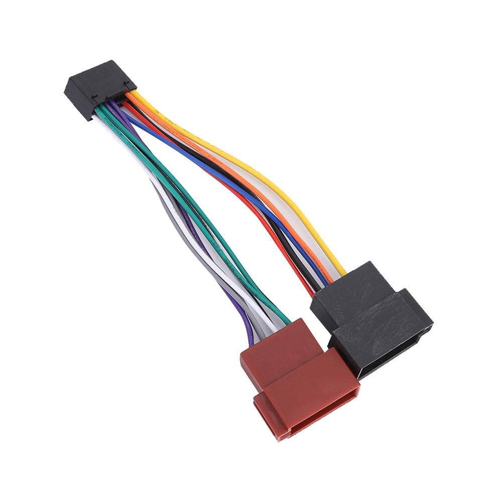 16 Pin ISO Bus Female Harness Connector Stereo Adapter for Car Radio CD MP3 Players Mounting