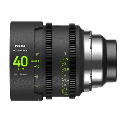 NiSi - Athena Prime 40mm T1.9 Full Frame Cinema Lens, Compatible with ARRI PL Mount Cameras, Wide Angle Lens Full Frame, Quality Build, Great Low-Light Performance and Image Quality Camera Accessories