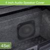 ACROPIX Universal 4" Car Speaker Grills Cover Mesh Square 4 Inch Audio Speaker Subwoofer Guard Protector Case with Mounting Screws ABS Black - Pack of 4 view 2