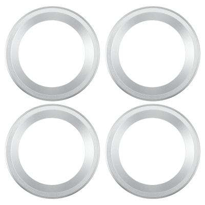 ACROPIX Universal 3" Subwoofer Speaker Rings Cover Spacers Speaker Audio Decorative Circle without Mesh Grille ABS Silver Tone - Pack of 4