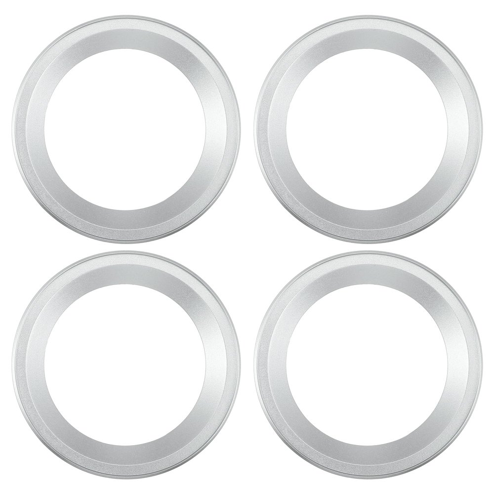 ACROPIX Universal 3" Subwoofer Speaker Rings Cover Spacers Speaker Audio Decorative Circle without Mesh Grille ABS Silver Tone - Pack of 4