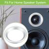 ACROPIX Universal 3" Subwoofer Speaker Rings Cover Spacers Speaker Audio Decorative Circle without Mesh Grille ABS Silver Tone - Pack of 4 view 3