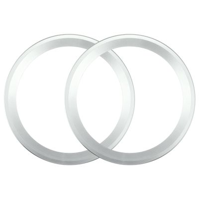 ACROPIX Universal 8" Subwoofer Speaker Rings Cover Spacers Speaker Audio Decorative Circle without Mesh Grille ABS Silver Tone - Pack of 2