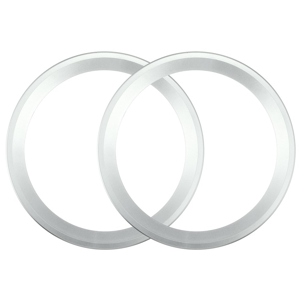 ACROPIX Universal 8" Subwoofer Speaker Rings Cover Spacers Speaker Audio Decorative Circle without Mesh Grille ABS Silver Tone - Pack of 2