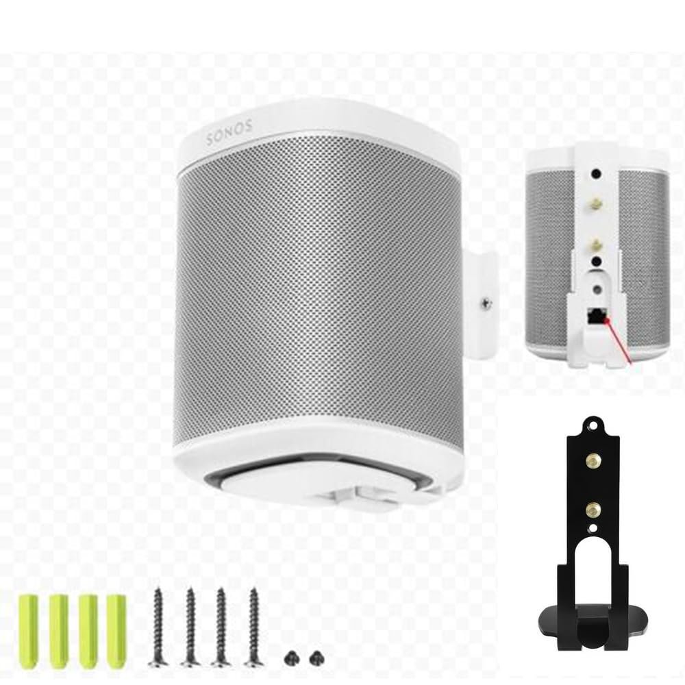 Coyktonty Aluminium Wall Bracket/Wall Mount Bracket for Sonos One One SL Speakers,Duty Speaker Mount Mounting Brackets,with mounting Screws (Black)