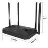 LYHQPOIJF Office Home 4 Network Port Whole House WiFi Router Full Netcom 4G Plug-in Card WiFi Router 300m, black view 4