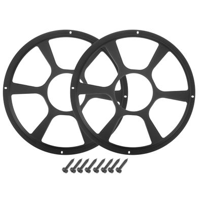 ACROPIX Universal 12" Car Speaker Grills Cover Round 12 Inch Audio Speaker Subwoofer Guard Protector Case with Mounting Screws Iron Black - Pack of 2