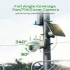 CAMCAMP Solar Security Cameras Wireless Outdoor with 10" Monitor, 10CH NVR 2K Solar Home Security Camera System with 360 Color Night Vision,2-Way Audio,500GB Local Storage,No Monthly Fee,No Need WiFi view 4