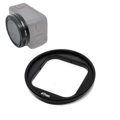 49mm Camera Lens Filter Holder Adapter Ring Compatible for Insta360 Ace Pro Aluminum Alloy Lens Filter Protective Frame Bracket Action Camera Accessories