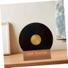 Cabilock Wooden Vinyl Record Stand Sturdy Desktop Holder for Albums Portable and Lightweight Design for and Access for Music Lovers and Vinyl Collectors view 3