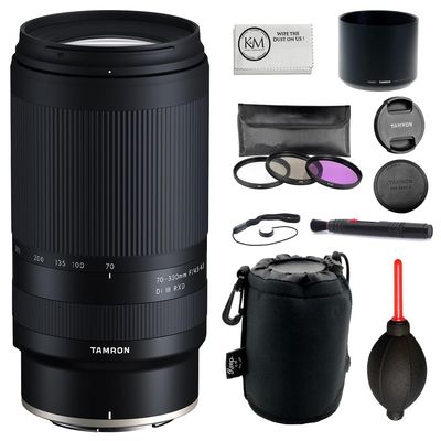 Tamron 70-300mm f/4.5-6.3 Di III RXD Telephoto Lens Compatible with Nikon Z Mount Bundled with Lens Pouch + Filter Set + Photo Starter Kit + Cleaning Cloth (5 Items)