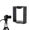 75mm Tripod Head Bowl Riser, Aluminium Half Ball Flat to Bowl Adapter Converter Riser with 1/4in & 3/8in Threaded Holes for Camera Tripod Fluid Head view 1