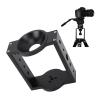 75mm Tripod Head Bowl Riser, Aluminium Half Ball Flat to Bowl Adapter Converter Riser with 1/4in & 3/8in Threaded Holes for Camera Tripod Fluid Head view 4