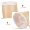 Homoyoyo 1pc Linen Lampshade Round Diameter Fabric Cover for Ceiling Light Wall Lamp Table Lamp and Chandelier for Home Decor and Protection view 2