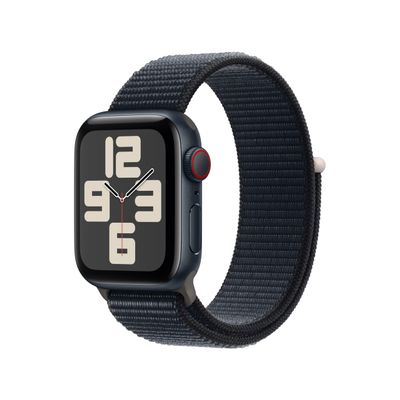 Apple Watch SE 2nd Gen 40mm GPS + Cellular Midnight Aluminum Case - Midnight Sport Loop (Renewed)