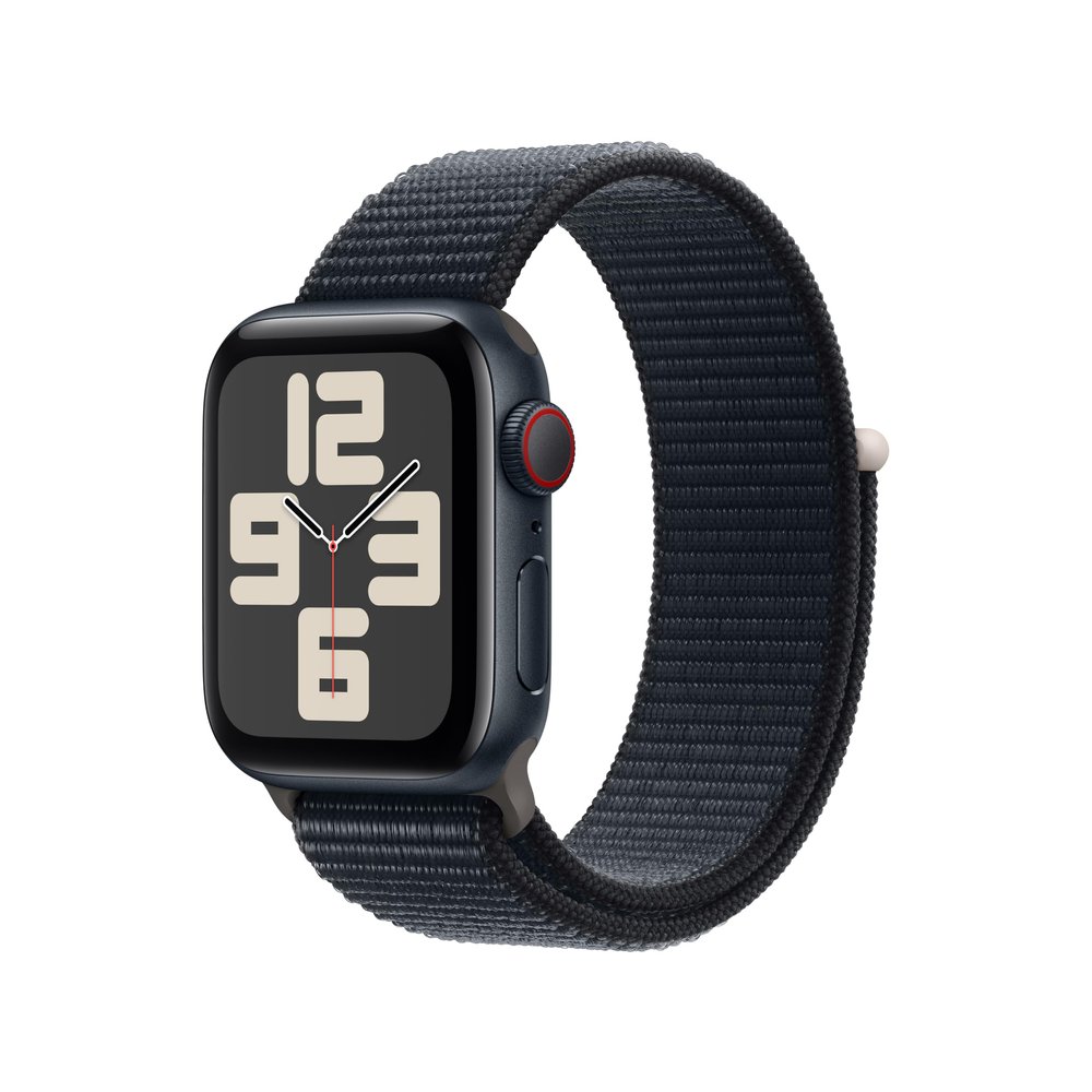 Apple Watch SE 2nd Gen 40mm GPS + Cellular Midnight Aluminum Case - Midnight Sport Loop (Renewed)