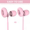 Earplug Lanyard [2 pcs] with Magnetic Tug-Resistant Safety Cord, Flexible Silicone Lanyard with Most Earplugs with Removable Tips Compatible(Pink) view 2