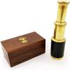 Brass Handheld Telescope with Wooden Box - Pirate Navigation with Anchor Wooden view 1