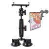 Aluminum Tablet Holder for All iPad, 360 adjustable Secure Double Suction Cup Mount for Car Truck Windshield,Sunroof, Compatible with iPad Pro 12.9 Mini Air, Galaxy Tabs and 4.7-15" Tablets view 1