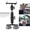 Aluminum Tablet Holder for All iPad, 360 adjustable Secure Double Suction Cup Mount for Car Truck Windshield,Sunroof, Compatible with iPad Pro 12.9 Mini Air, Galaxy Tabs and 4.7-15" Tablets view 3