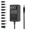 12V 3A DC Power Supply Adapter, AC/DC Adapter Cord with 5.5mm x 2.5mm DC Pug & 10 Sizes of Tips, 12 Volt 3 Amp Power Adapter view 3
