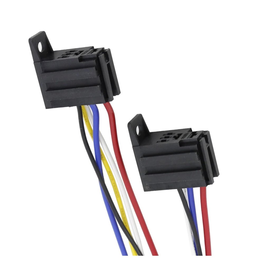 DLAHPJPT 5 PCS/Lot Violet Car Relay Socket with Wire with Terminal 12/24V30A Modified Nylon Flame Retardant(5 Pin)