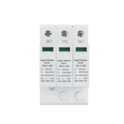 EQBVZZRD Arrester Device Solar PV DC Surge Protective Device SPD 500V 800V 1000V 20~40KA 30~60KA 2P 3P Low-Voltage Surge Arrester Lightning Protector (Color : 3P, Size : 20-40KA 800V)