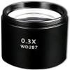Microscope Accessories for Adults Microscope Auxiliary Lens 0.3X 0.5X 0.7X 2X Auxiliary Objective 48mm Thread Wide Field Rod Lens Binocular Telescopic Three-Eye Solid Microscope (Size : WD287) view 1