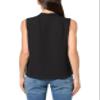 Sleeveless Blouse with Pleat at CF and S Asphalt view 2