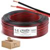 Audio Express 100ft 14-Gauge Audio Stereo Speaker Wire Cable,100 Feet,30.48 Meters,2 Conductor,Flexible Red-Black PVC, CCA,Dispensing Box,Home Theater, HiFi,Auto,Hook-Up,117 High Strand Count (.15 OD) view 1
