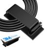 Adhesive Cable Management Clip (20Pcs Black),Cord Management Under Desk,Wire Organizer for TV PC Ethernet HDMI Extension Cord Power Plug view 1