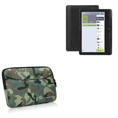 BoxWave Case Compatible with Dcenta C12828 eReader (7 in) - Camouflage Suit with Pocket, Neoprene Camo Suit Zipper Pocket for Storage