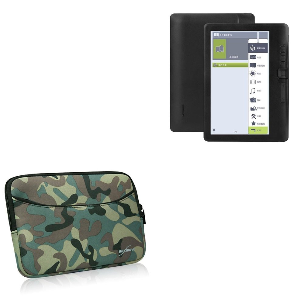 BoxWave Case Compatible with Dcenta C12828 eReader (7 in) - Camouflage Suit with Pocket, Neoprene Camo Suit Zipper Pocket for Storage