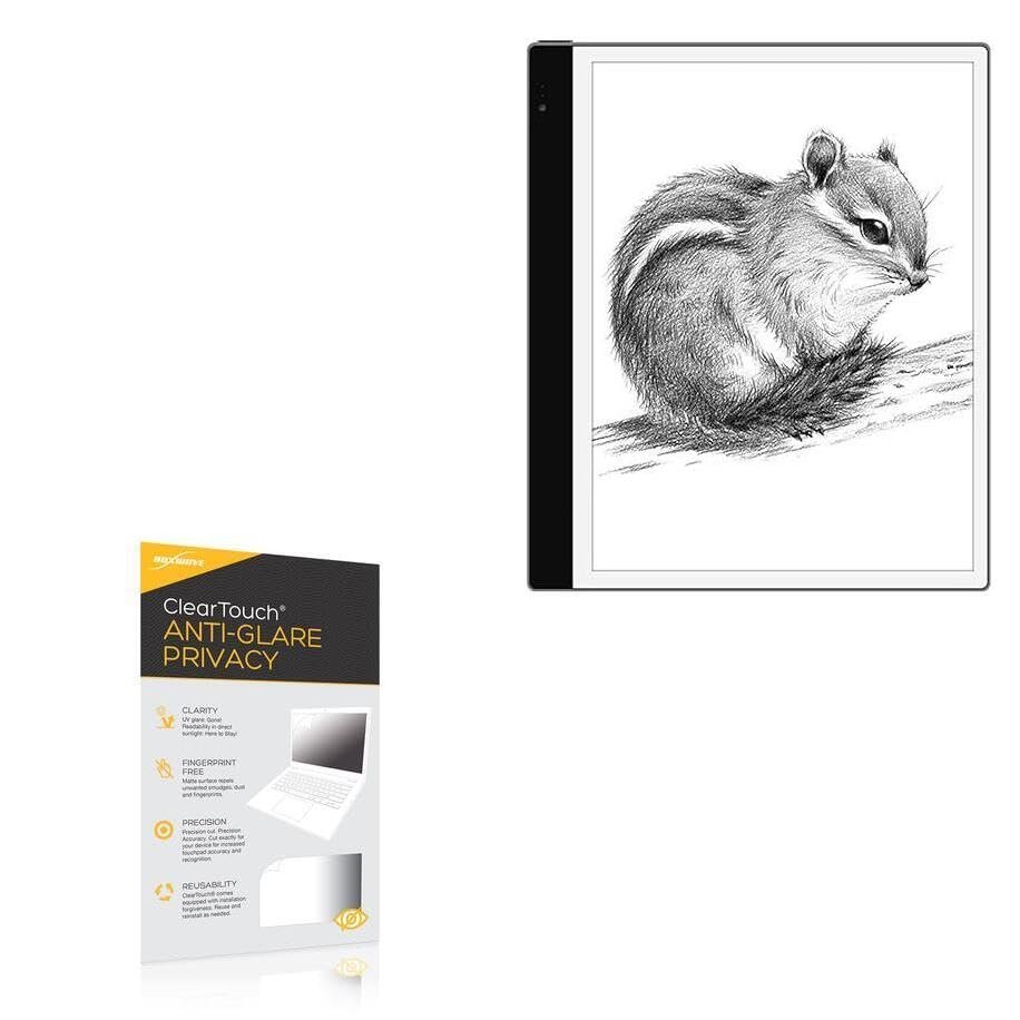 BoxWave Screen Protector Compatible with Bigme inkNoteS (10.3 in) - ClearTouch Anti-Glare Privacy (2-Pack), Privacy Screen Protector Flexible Film Anti-Glare